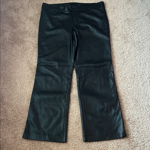 Free People Sasha Cropped Flare Faux Leather Pants - Picture 3 of 11